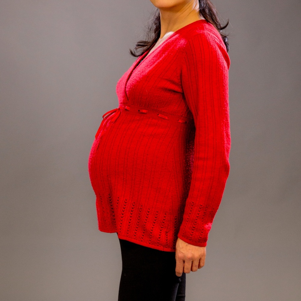 Red Motherhood maternity sweater Medium